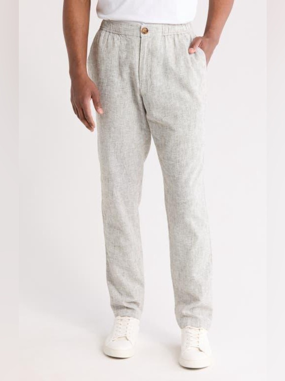 14th & Union • NWT linen/Cotton Heather Gray Linen-Blend Pants